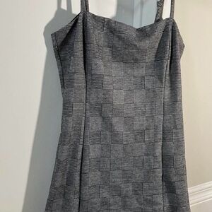 Gray Plaid Women's Dress